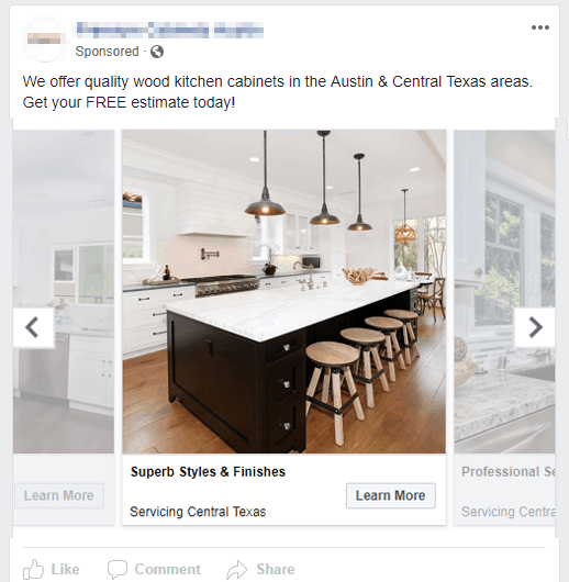 facebook ad carousel